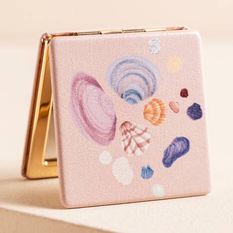 Pink Shells Compact Mirror