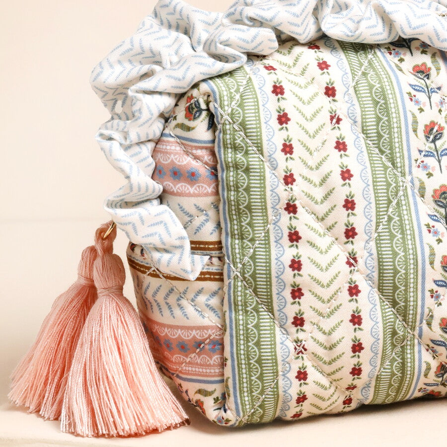 Small Quilted Floral Washbag