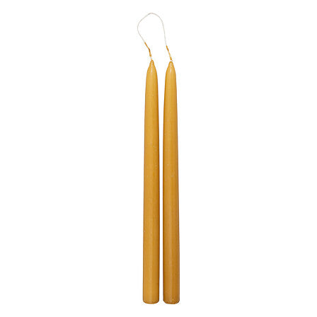 Set of 2 Yellow Tapered Candles