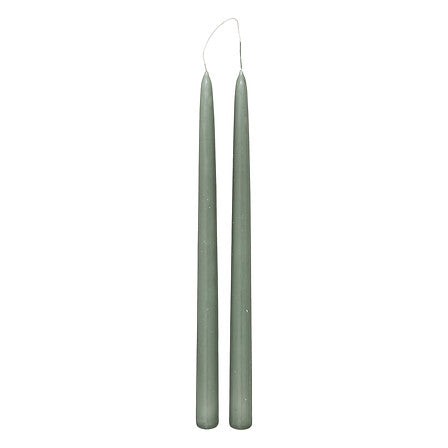 Set of 2 Green Tapered Candles