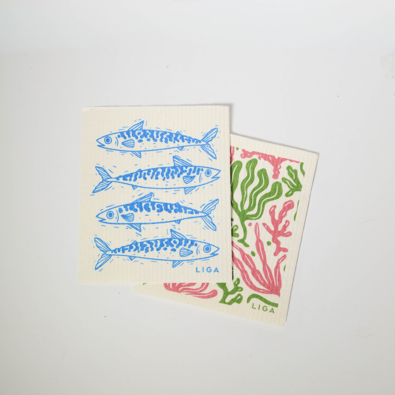 Eco Dishcloths - Mackerel & Seaweed