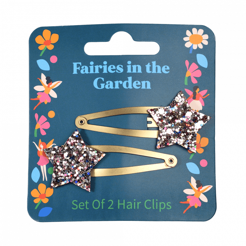 Glitter hair clips (set of 2) - Fairies in the Garden