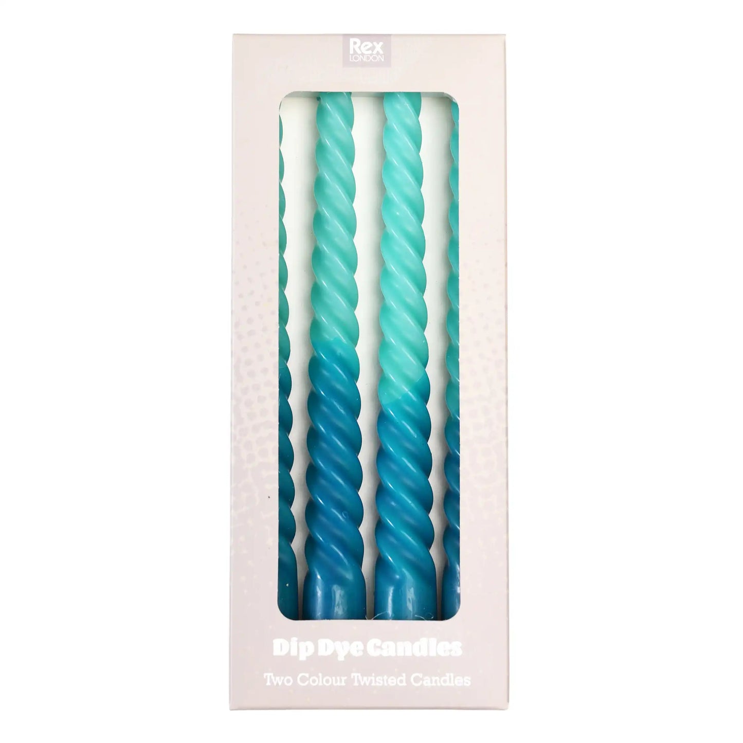 Twisted Candles - Blue Dip dye