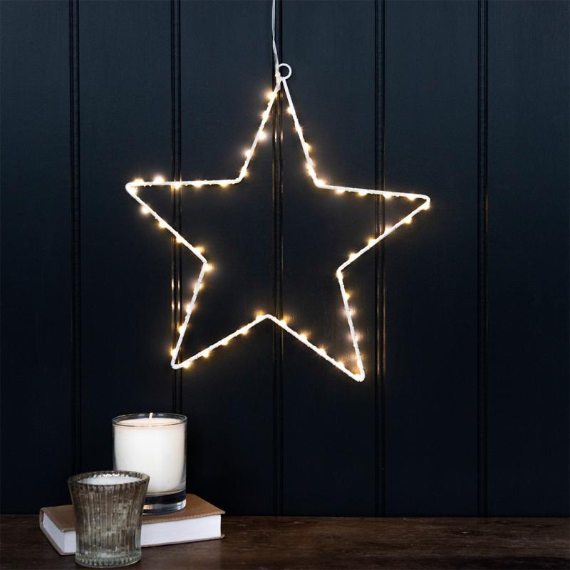 Metal star LED light - 30cm