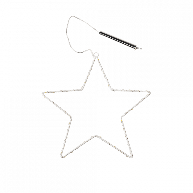Metal star LED light - 14cm