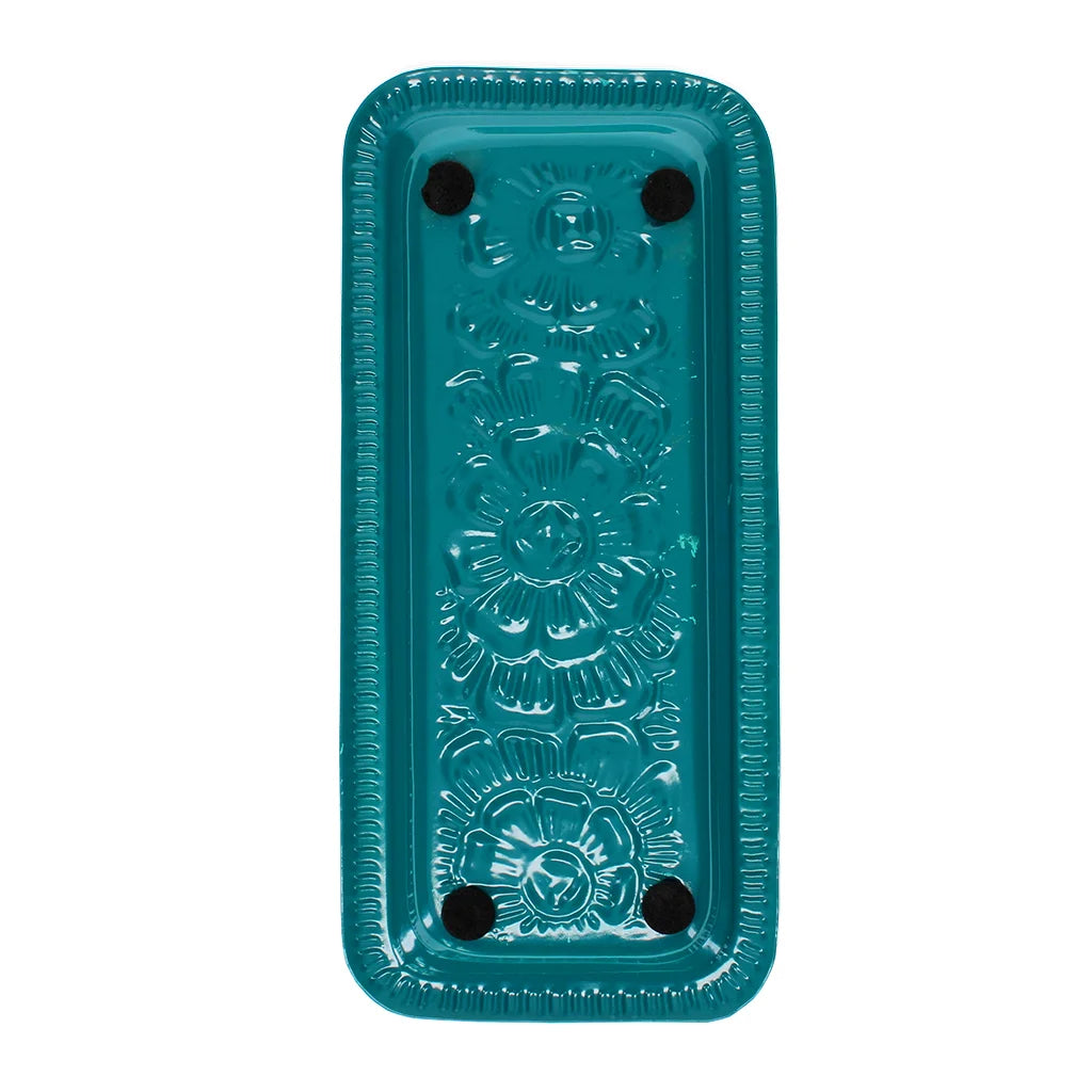 Enamel trinket tray - dark teal