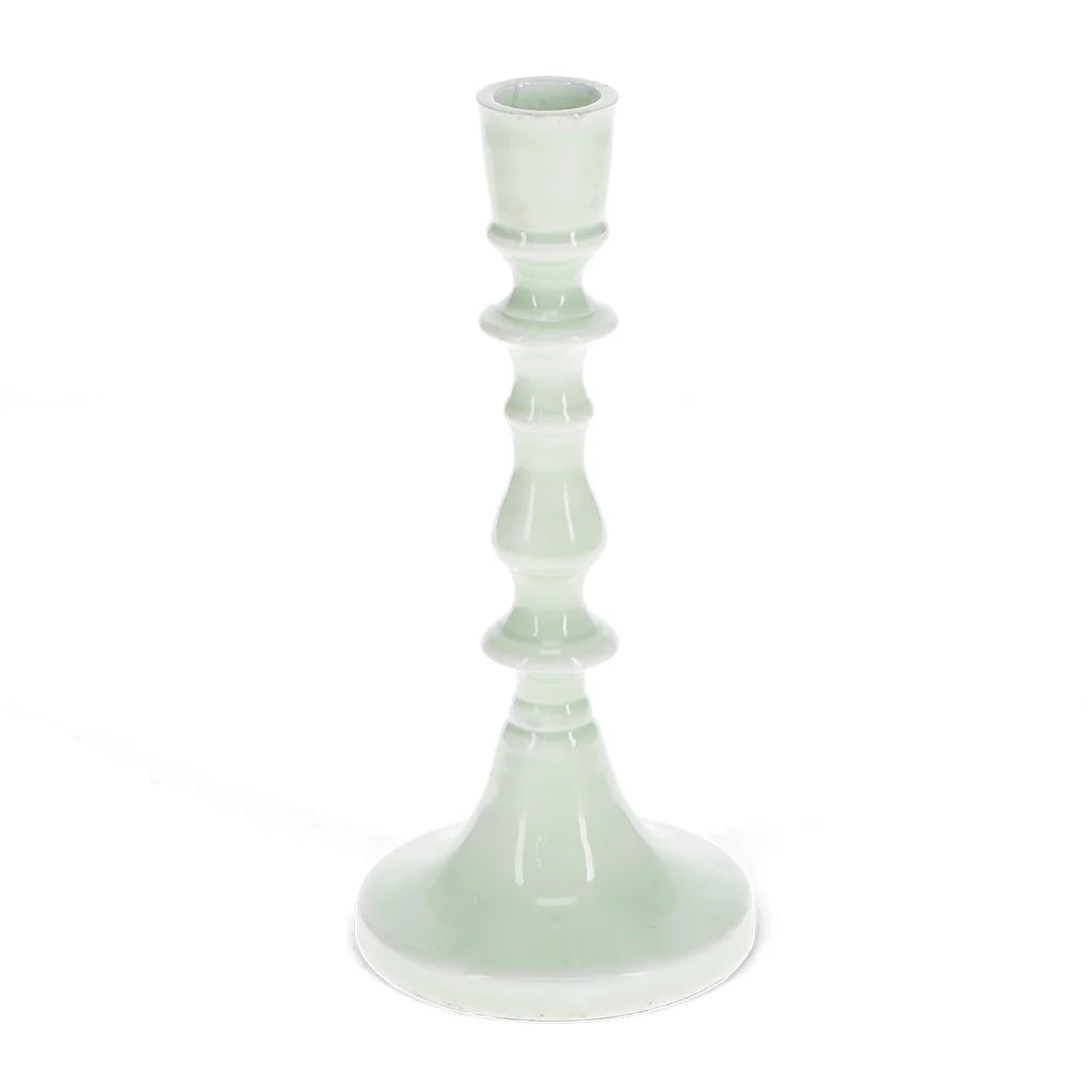 Enamel candlestick (Tall) - Light Grey