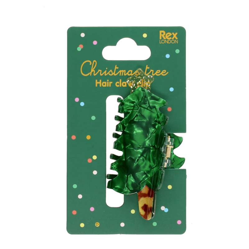 Hair claw clip - Christmas Tree
