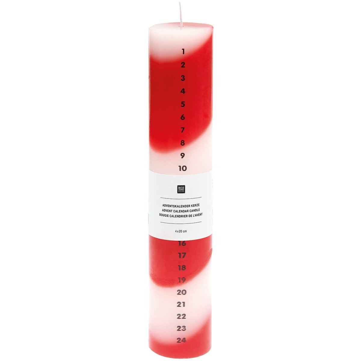 Advent Candle - Red & White