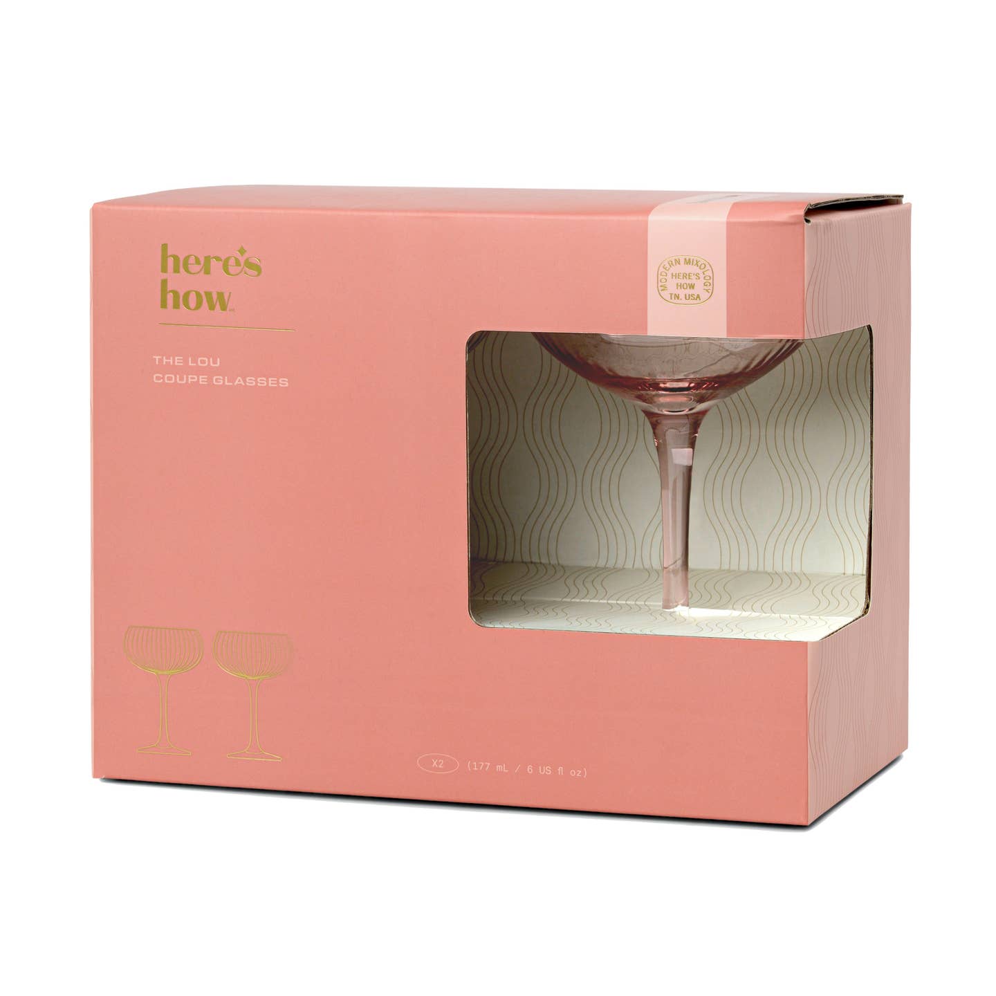 The Lou Coupe Glass - Set of 2 Blush