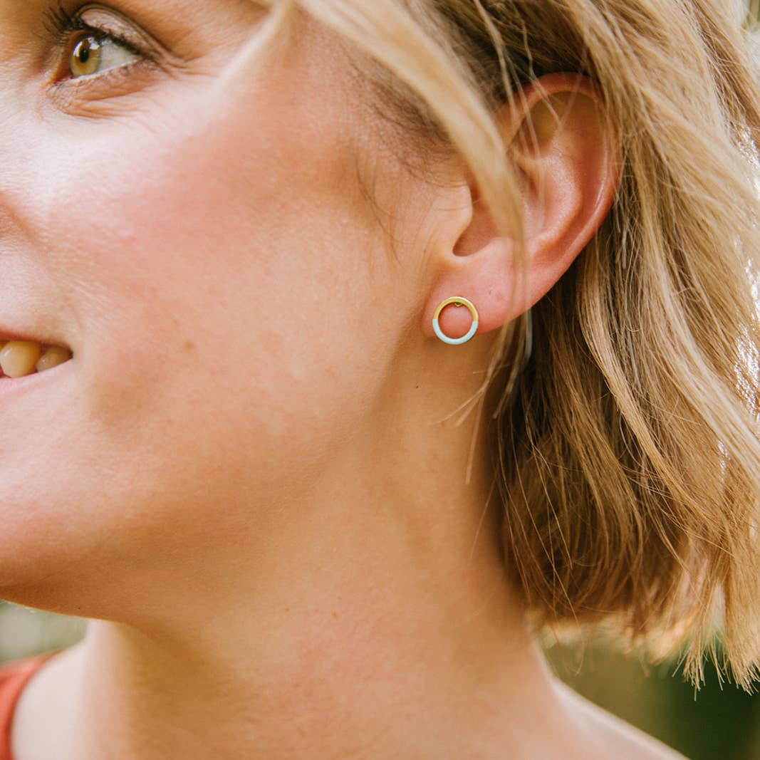 Minimalist Collection - Dipped Circle Studs