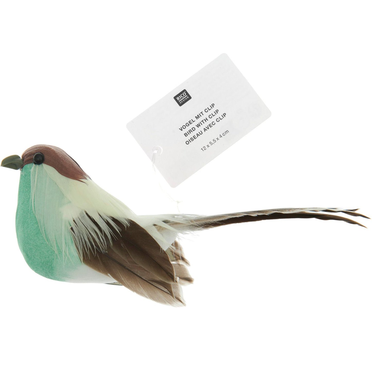 Bird with clip - Turquoise