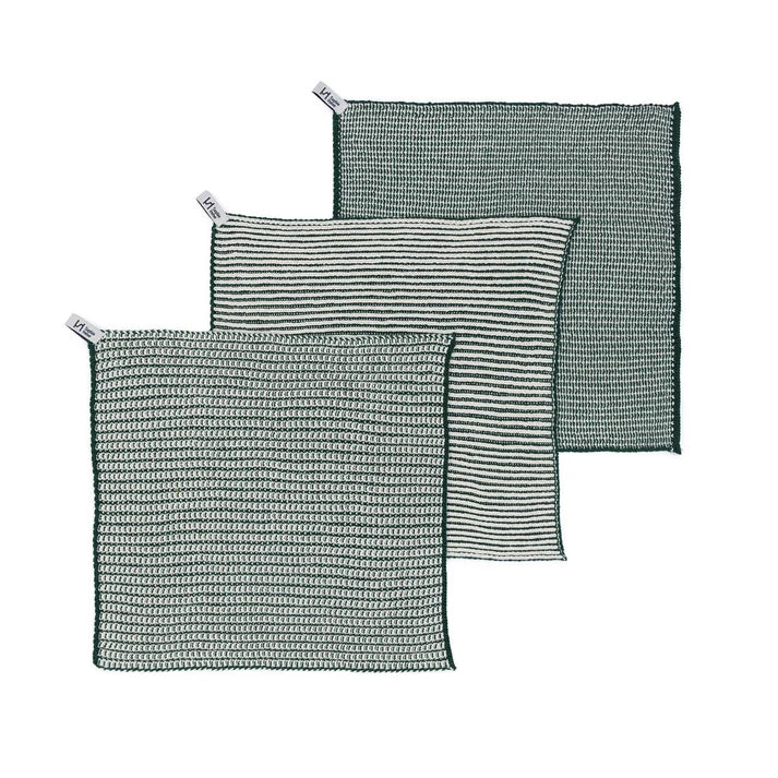 Pack of 3 Reusable Check Dishcloths - 4 designs