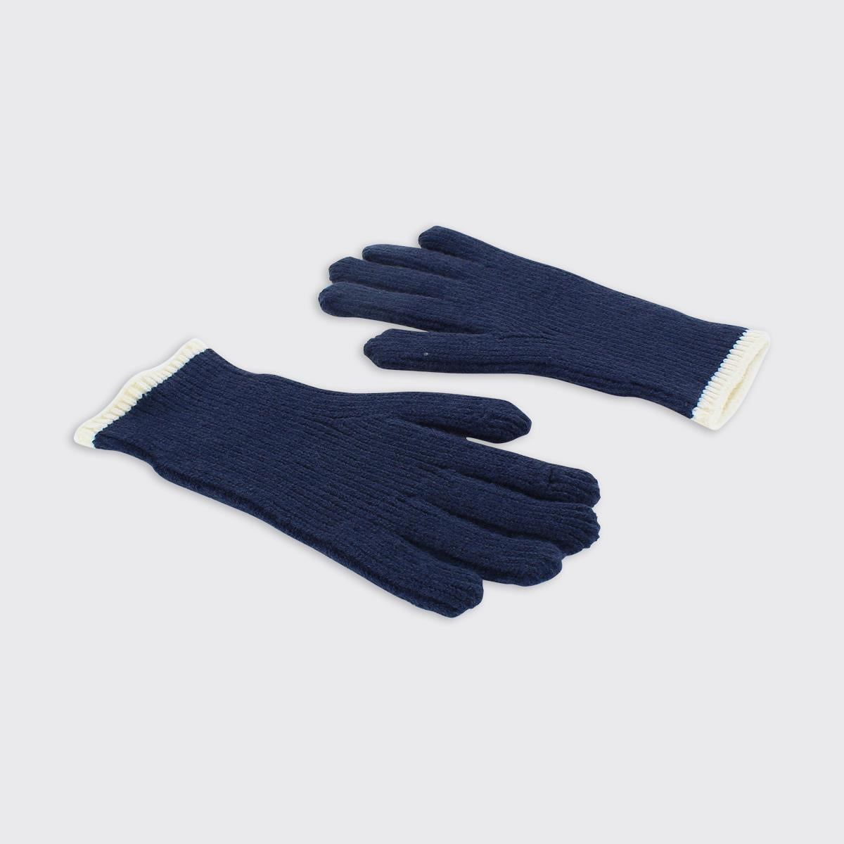 Men's Ribbed Gloves - Navy