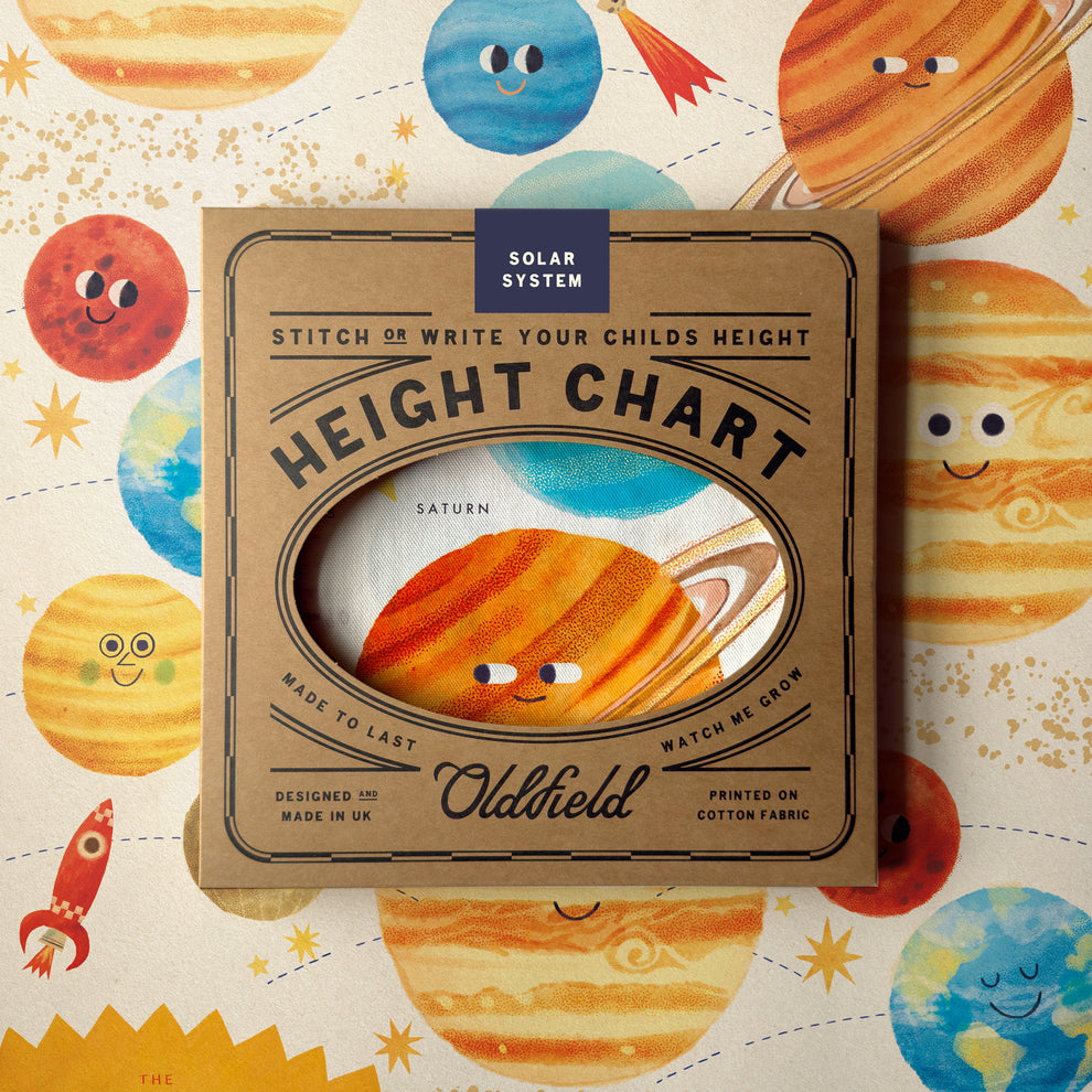 Solar System Children's Fabric Height Chart