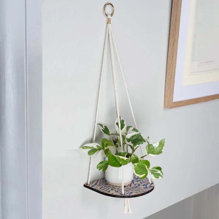 Hanging Plant Shelf (Small) Primrose, Blue