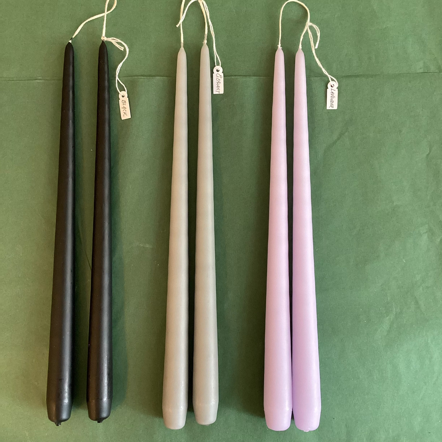 Tapered Dinner Candles - 13" - Hanging Pair - 3 Varieties