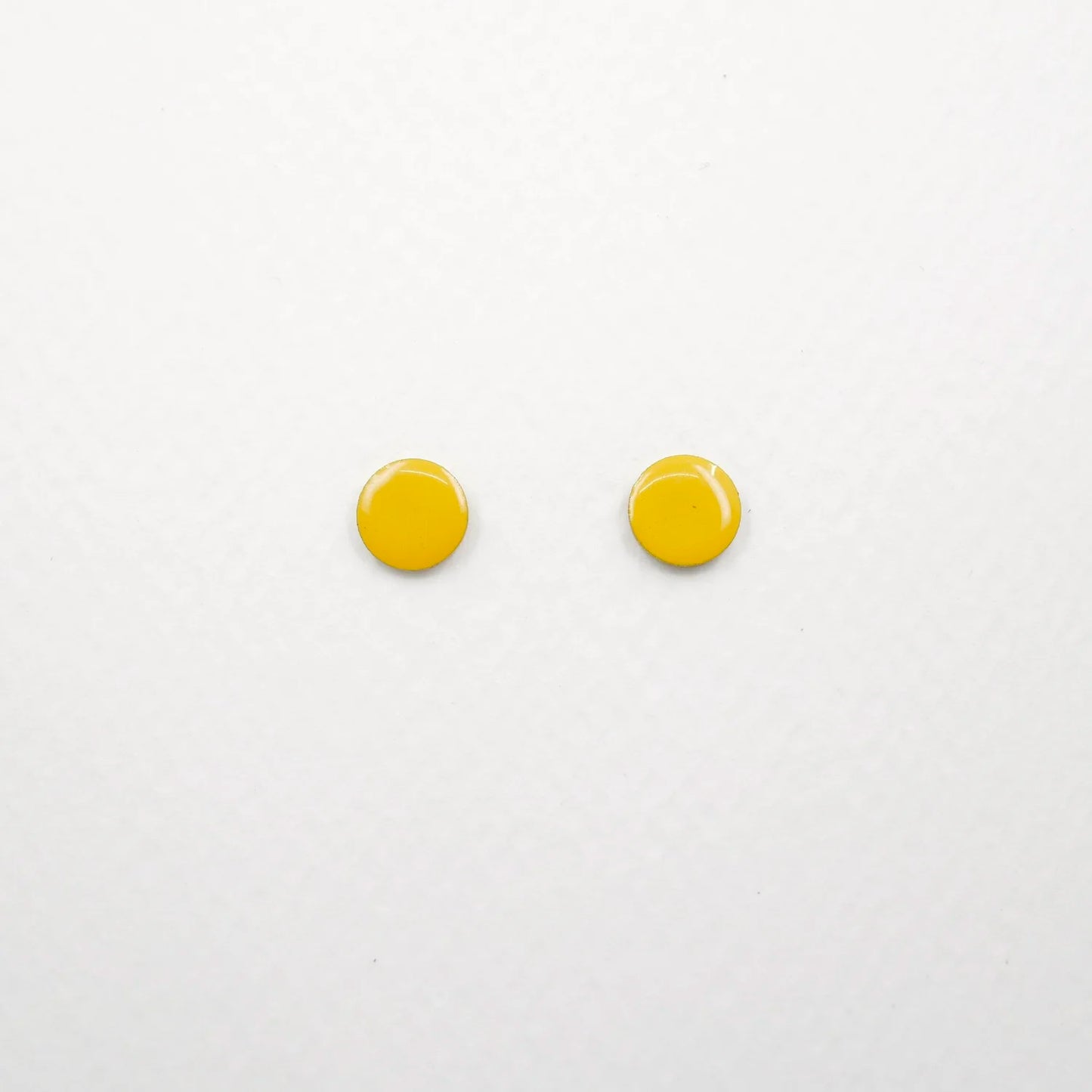 Circle Studs - Golden Yellow