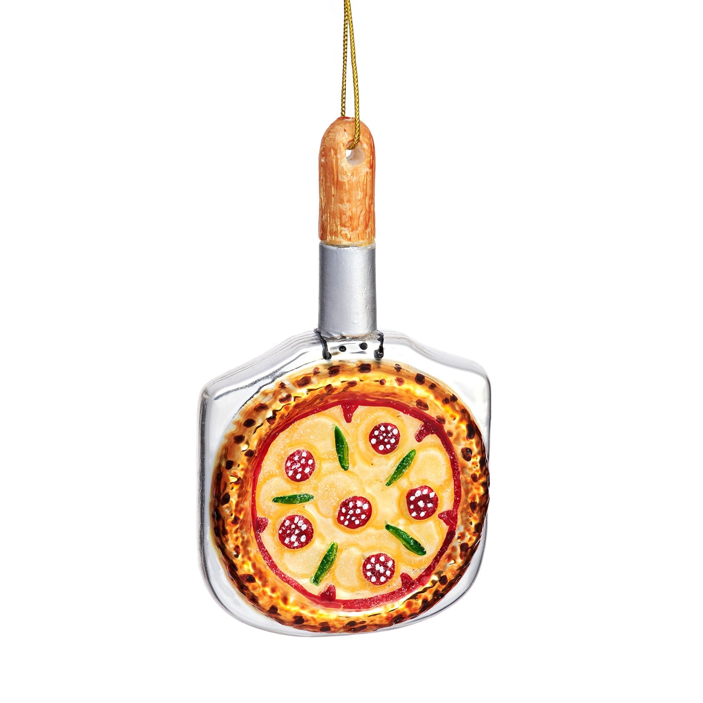 Glass Pizza on Board Bauble Decoration