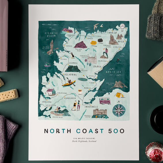 North Coast 500 Tea Towel