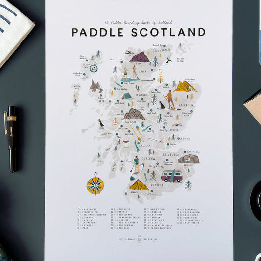 Paddle Scotland Tea Towel