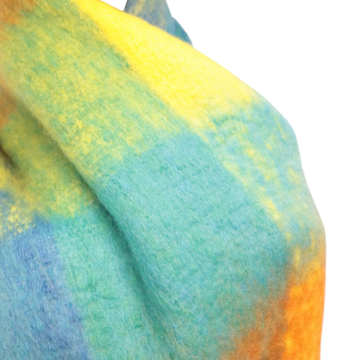 Blue’s, Greens & Yellow Check Chunky Winter Scarf