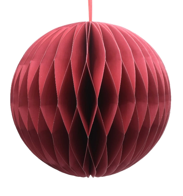 10cm Paper Honeycomb Bauble - pink
