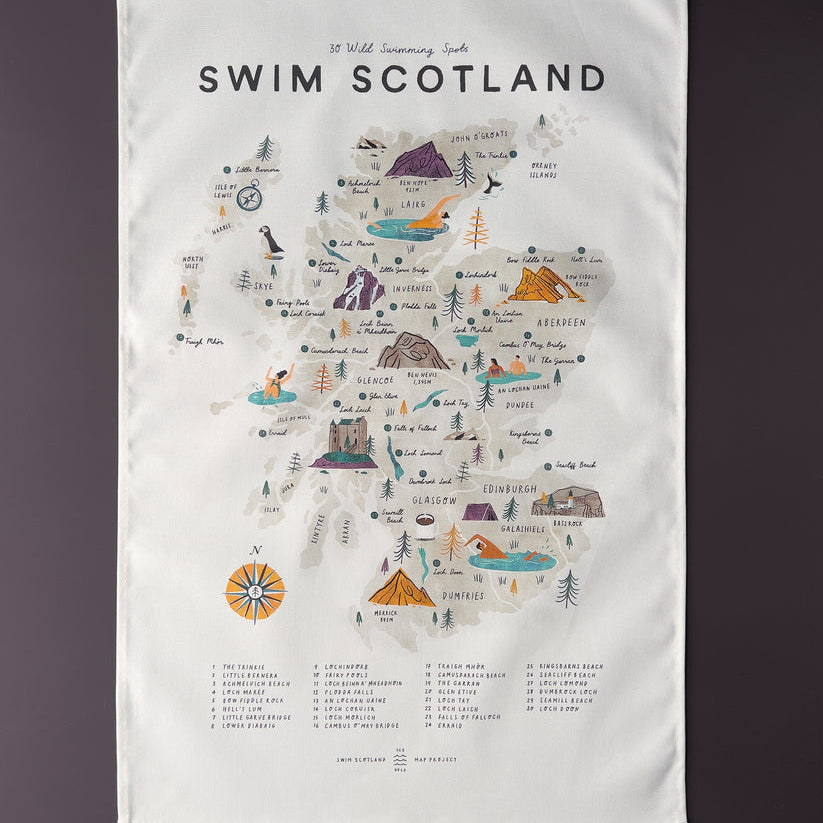Swim Scotland Tea Towel
