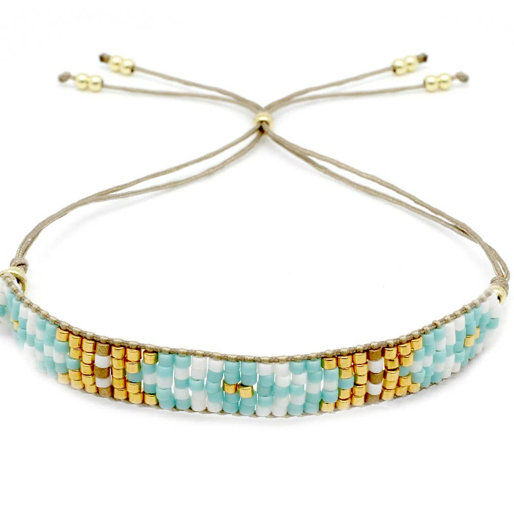Matira Aqua Beaded Friendship Bracelet