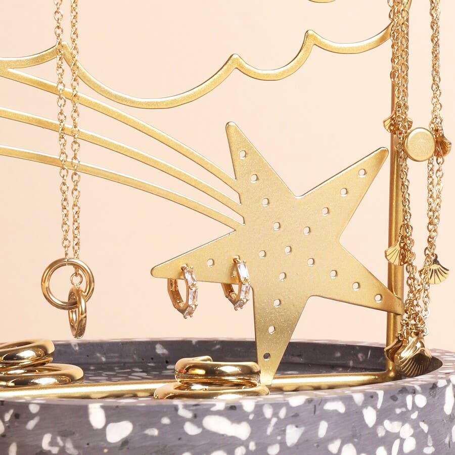 Celestial Jewellery Stand with Terrazzo Base