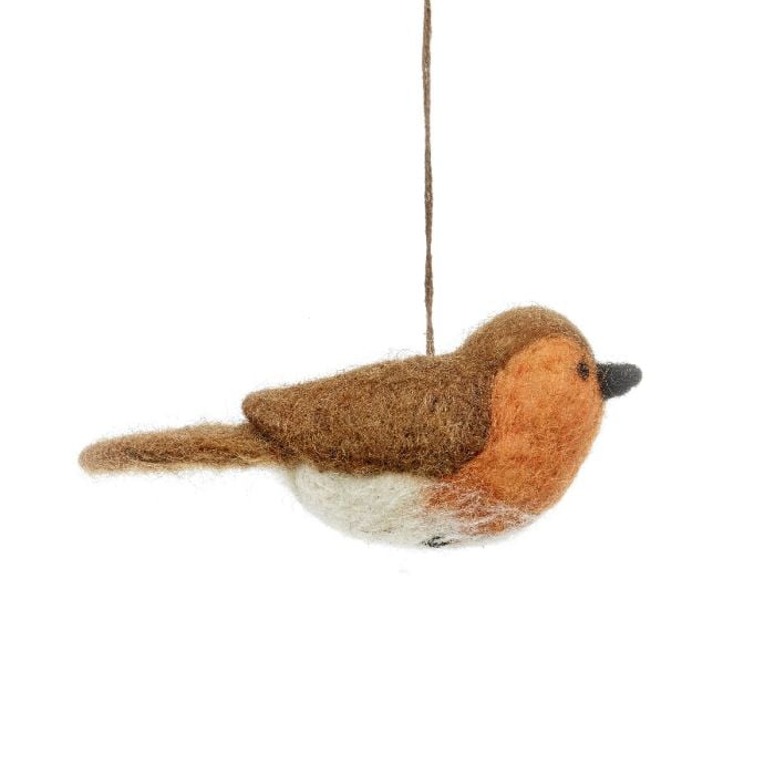 Handmade Felt Pamela the Robin Hanging Decoration