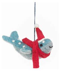 Biodegradable Christmas Humpback Whale Hanging Decoration