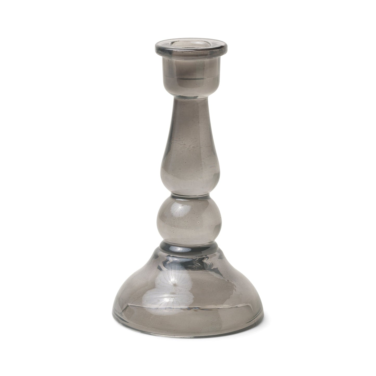 Tall Glass Taper Candlestick - 5 Colours