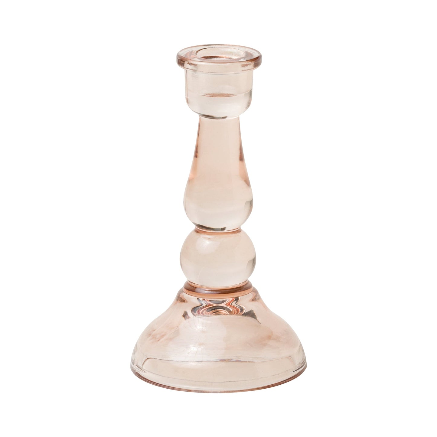 Tall Glass Taper Candlestick - 5 Colours