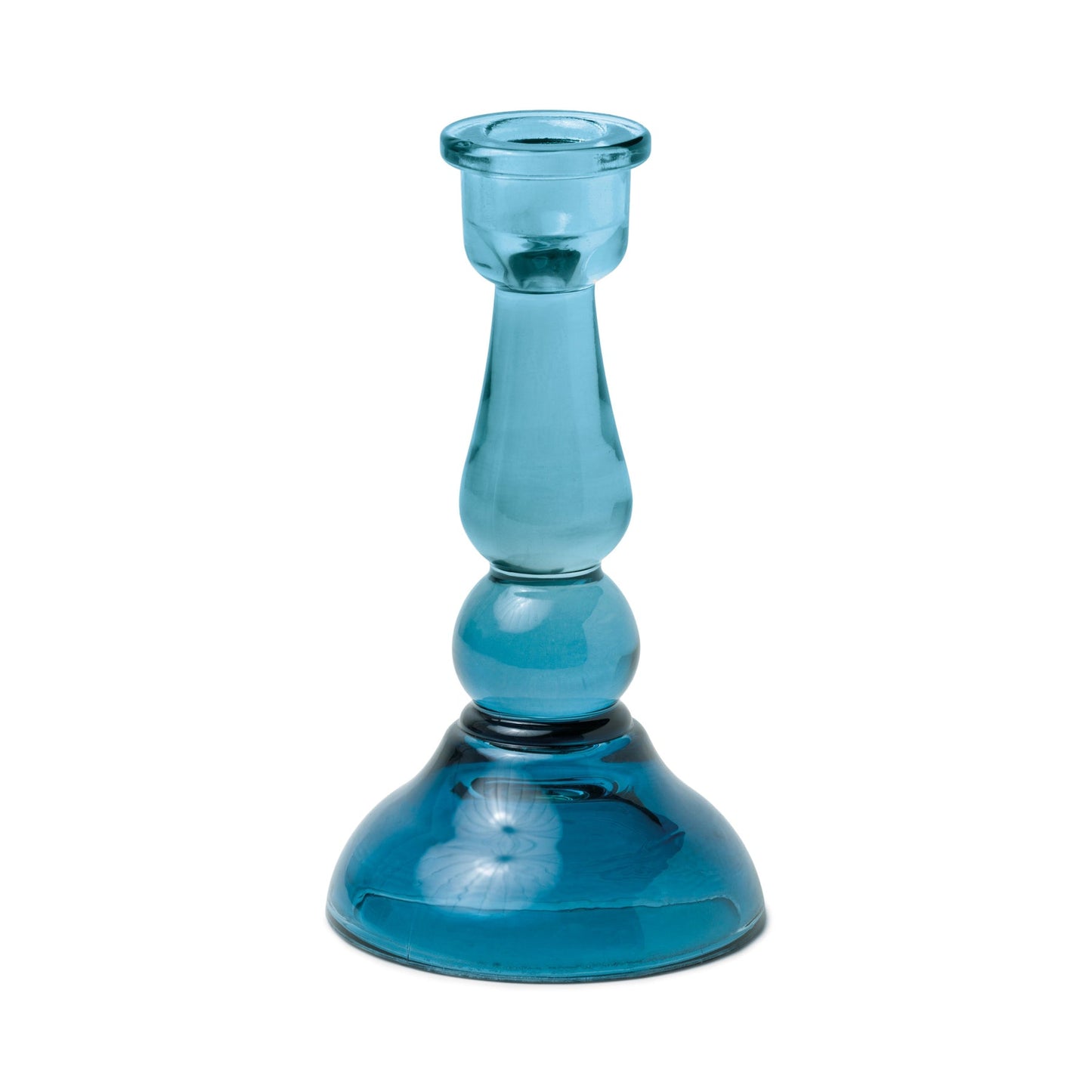 Tall Glass Taper Candlestick - 5 Colours
