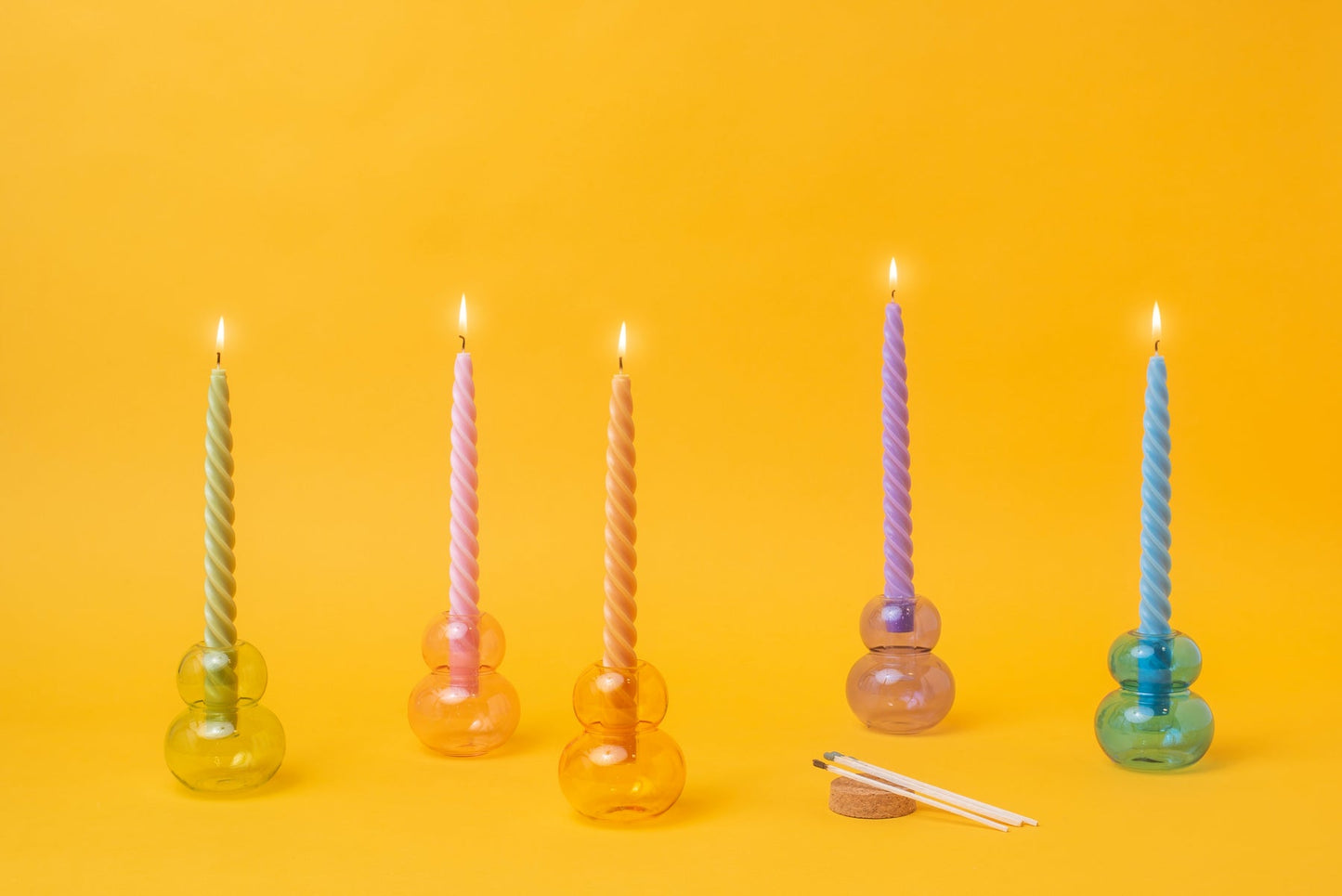 Twister Taper Candles 24cm