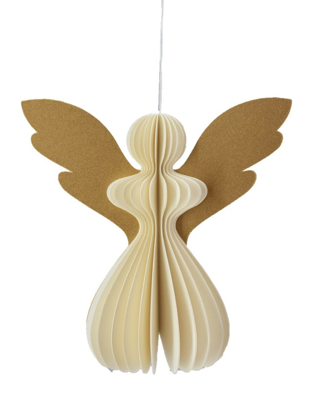 Paper Angel - White Gold Wings - Small