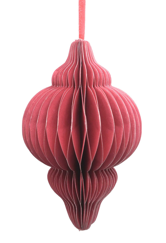 Paper Honeycomb Finial - Pink