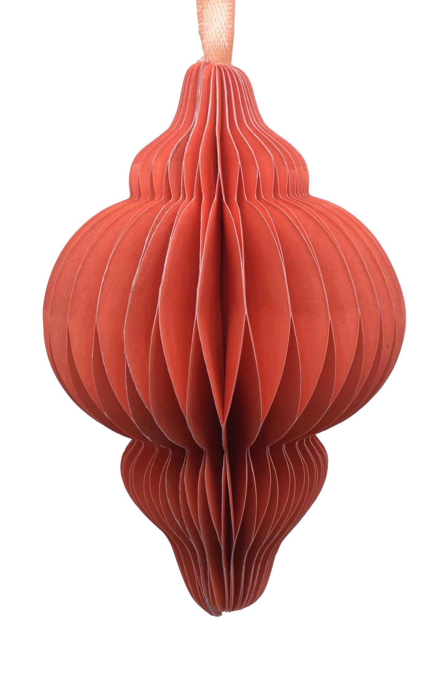 Paper Honeycomb Finial - Orange