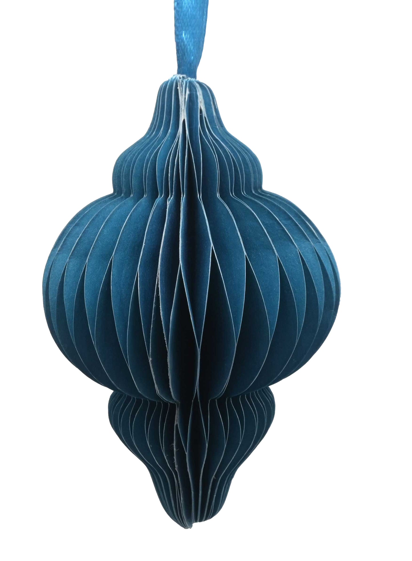 Paper Honeycomb Finial - Turquoise