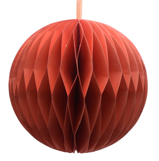 Paper Honeycomb Bauble -Orange