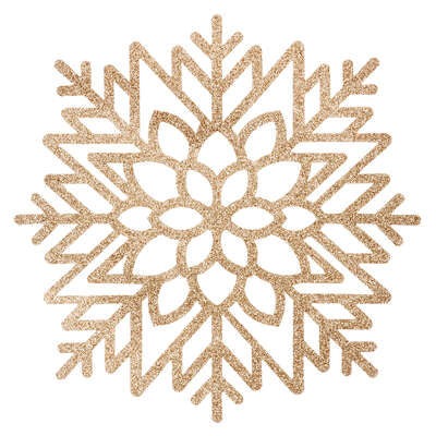 Placemat Christmas Glitter Snowflake - Gold