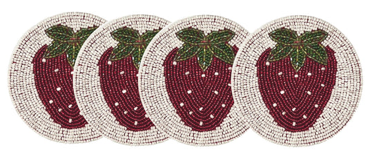 Set of 4 Strawberry Coasters