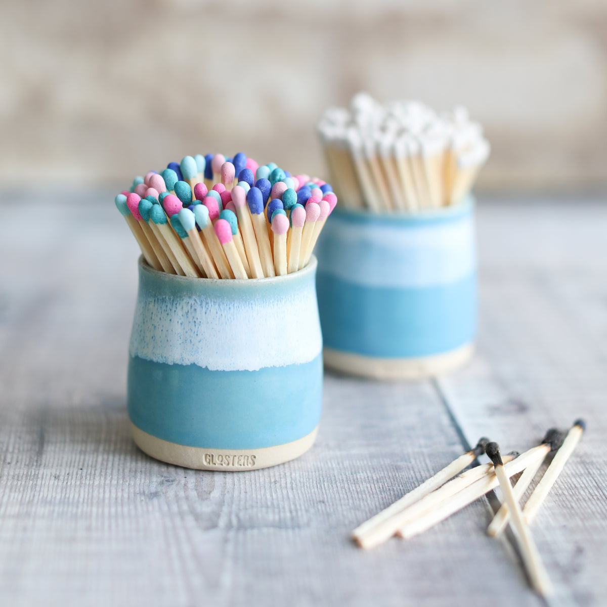 Handmade Glosters Coast Match Pot