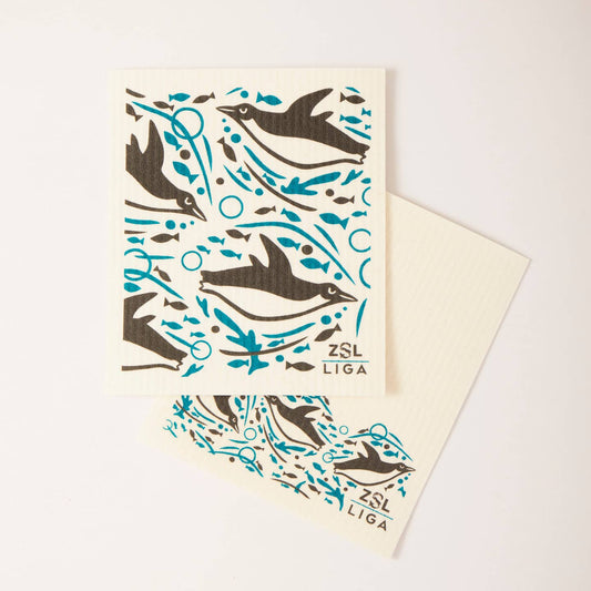 Eco Dishcloths - Swimming Penguins