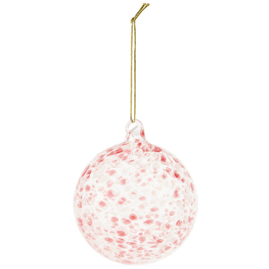 Red Dot Glass Bauble