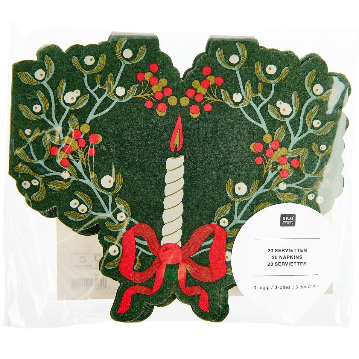 Mistletoe with Candle Napkins