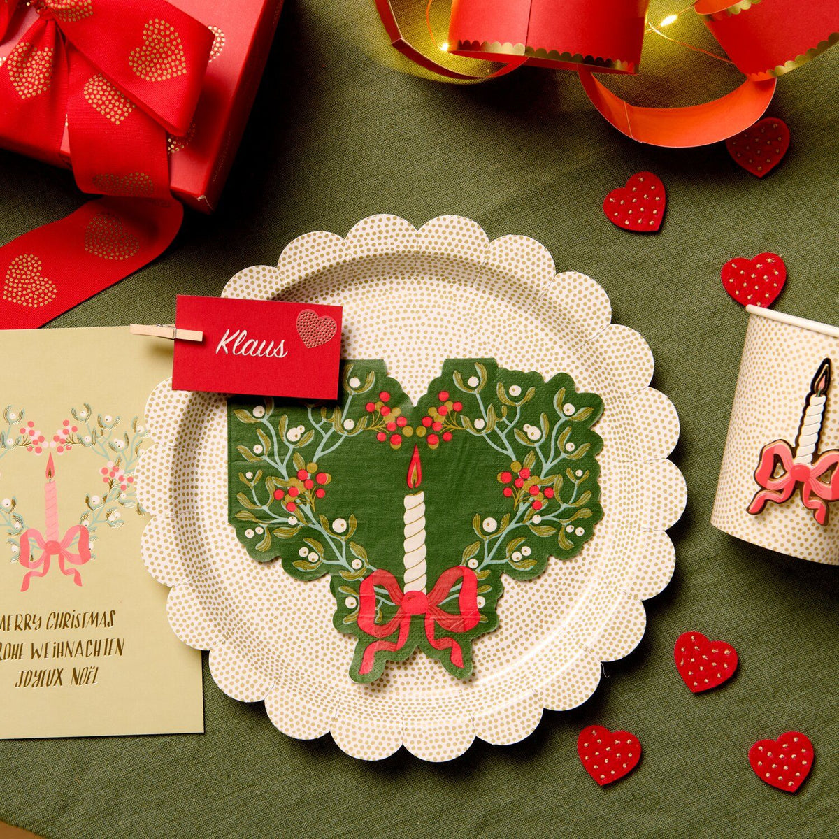 Mistletoe with Candle Napkins