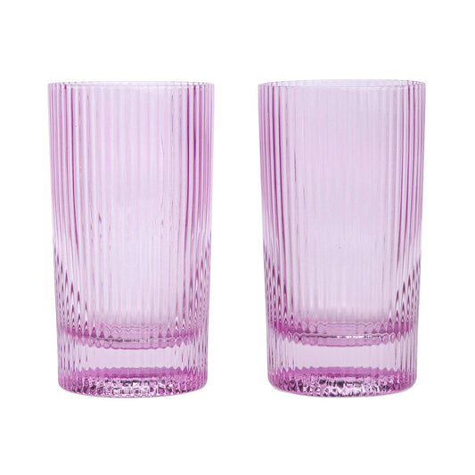 The Stella Highball Glass - Set of 2 - Lilac