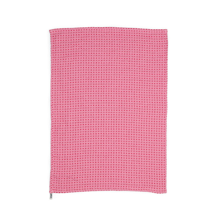 Recycled Materials Tea Towel 2 Pack: Pink